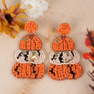 Stacked Pumpkin Earrings