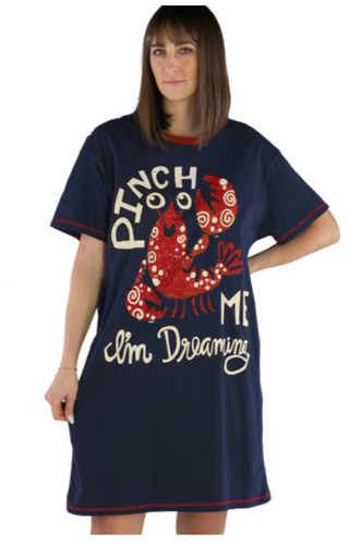 Pinch Me I'm Dreaming Lobster Women's Nightshirt