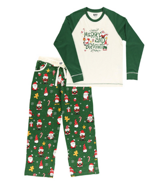 Merry & Bright Christmas Gnome PJ Pant