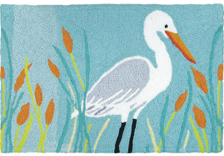 Egret and Cattails Rug