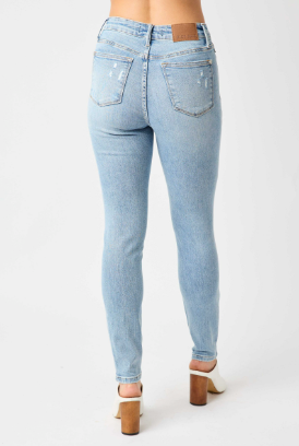 Sierra Tummy Control Distressed Skinny Jeans