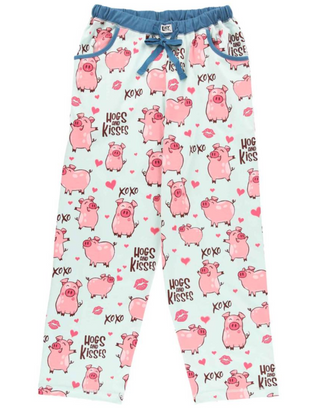 Hogs & Kisses PJ Pants In Blue