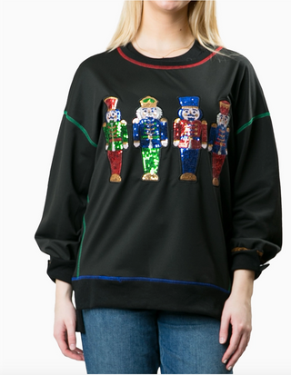 Nutcracker Holiday Sweatshirt In Black