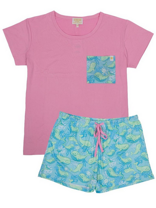 Comfiest Ever Pajama T-Shirt Set In Whale