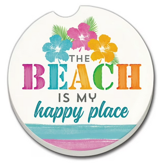 Beach is My Happy Place Car Coaster