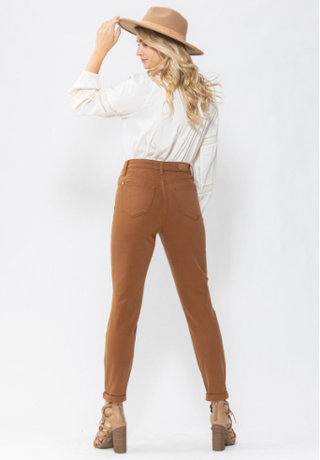 High Waist Slim Fit Jeans in Brown by Judy Blue