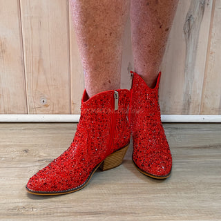 Corkys Shine Bright Boot - Red Rhinestones