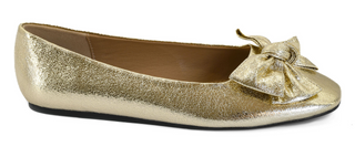 Corkys Sugar Rush Flats In Gold Crinkle Metallic