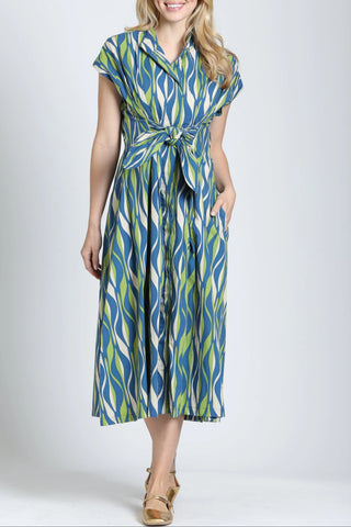 Near & Dear Dress in Juniper & Marine