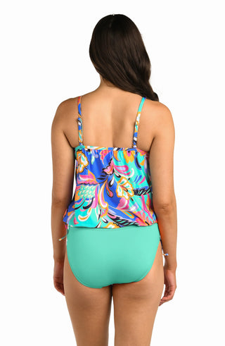 Stop Talking Tankini Top in Multi