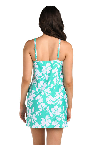 Want For Nothing Coverup Shift Dress in Marseille Floral Aquamarine