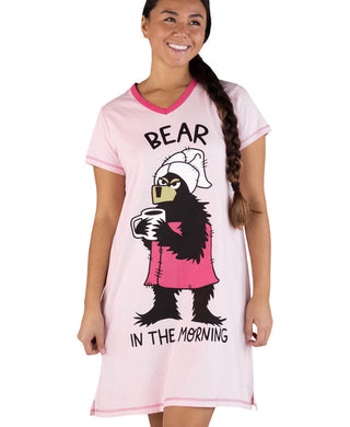 Bear in the Morning Women's V-Neck Nightshirt