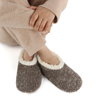 Womens Teddy Bear Fur Slippers