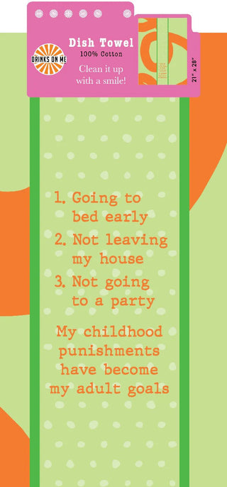 Childhood Punishments Tea Towel