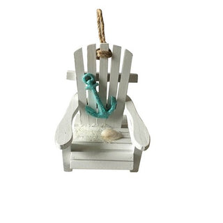 Anchor Beach Chair Ornament in White