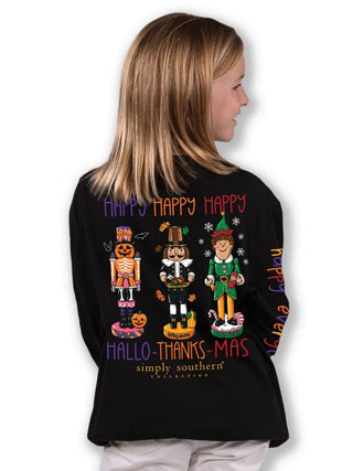 Youth Happy Hallo-Thanks-Mas Top In Black