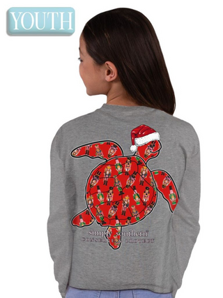 Youth Nutcracker Turtle Top In Heather Grey