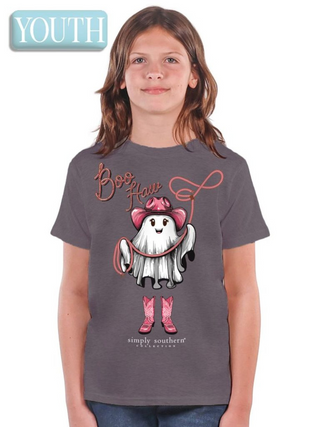 Youth Boo Haw T-Shirt In Iron Heather