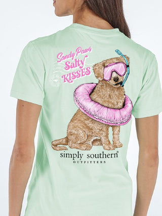 Youth Scuba Paws Short Sleeve T-Shirt In Mint