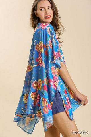 Nella Kimono in Cobalt