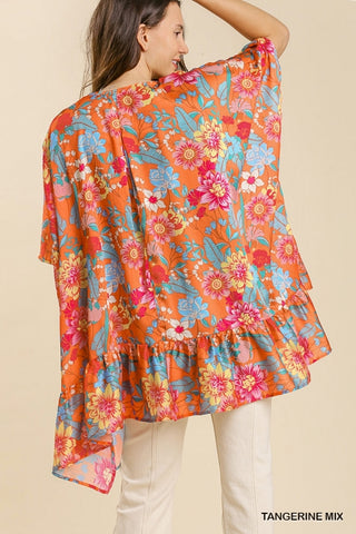 Nella Kimono in Tangerine