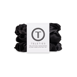 Silk Hair Scrunchie | Large | Jet Black
