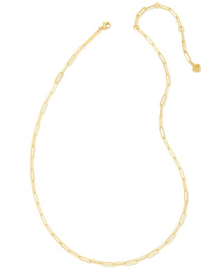 Courtney Paperclip Necklace In Gold