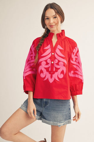 In The Limelight Top in Red