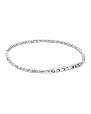 Addison Stretch Bracelet in Rhodium Metal