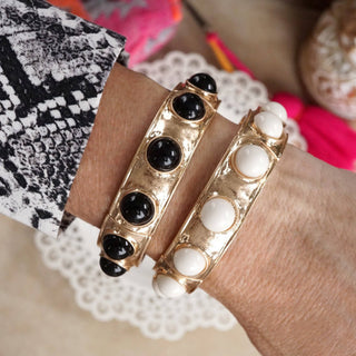 Jeweled Bubble Hoop Earrings