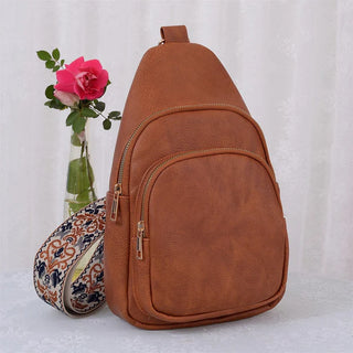 Look At The Time Sling Bag in Tan