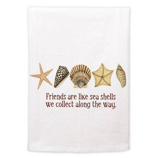 Flour Sack towel - Friends are like seashells