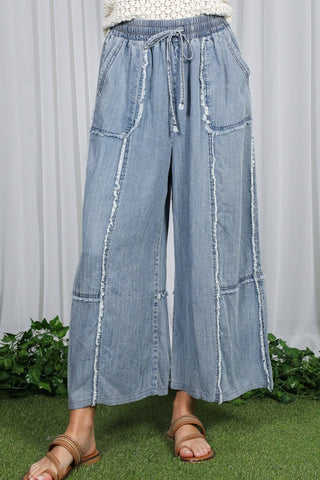 On A Weekend Trip Pant in Washed Denim