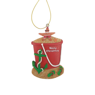 Resin Red Beach Pail Ornament