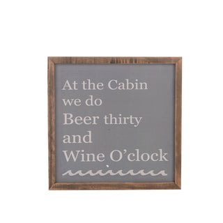 Beer Thirty and Wine O'clock Plaque Wall Decor