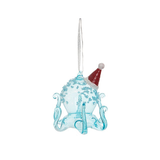 Oggy Octopus Glass Ornament