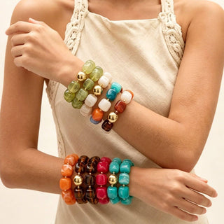 Chunky Beaded Stretch Bracelet