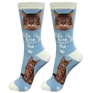 Life is Better With A Maine Coon Crew Socks