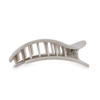 Round Flat Hair Clip | Large | Silver Flames
