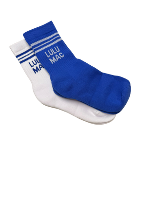 Lulu Mac Socks 2 Pair Box In Royal/Royal