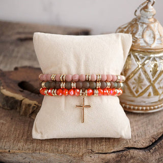 Cross Bracelet Stack Set