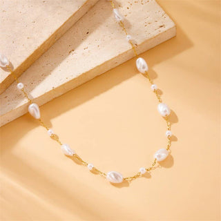 Stainless Steel Pearl Necklace