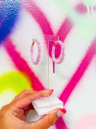 Carley Glitter Hoops