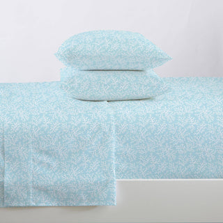 4-Piece Coastal Microfiber Sheet - Newport Collection: Twin / Coastal - Starfish - Blue