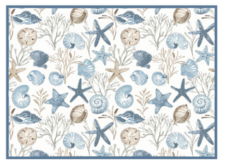 Blue Escape Shells Drying Mat