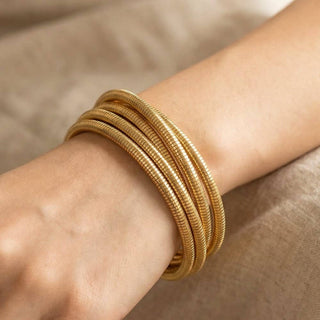 Time To Be Metallic Coil Bracelet Set
