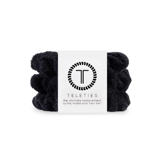 Terry Cloth Hair Scrunchie | Large | Jet Black