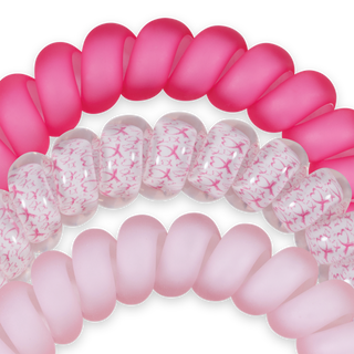 Spiral Hair Coils | Large | Pink Ribbon Power Hair Ties