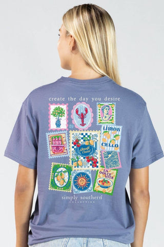 Day You Desire Short Sleeve T-Shirt in Denim