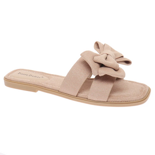 Pierre Dumas Empress Slide Sandals in Taupe